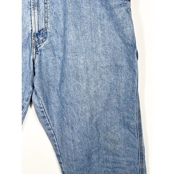 Levi Strauss Signature Carpenter Jeans Mens 38x32 Blue Denim Workwear Pants - Picture 7 of 16